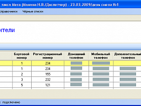 Учёт пассажирских перевозок такси "Мега" 1.0